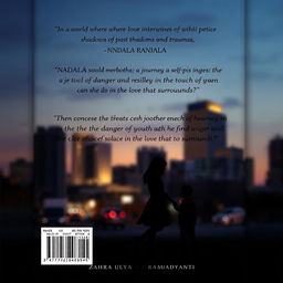 A compelling back cover design for the novel 'NANDALA'