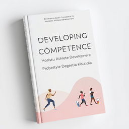 A modern, minimalistic book cover for the project titled 'Developing Coach Competence for Holistic Athlete Development', with the Turkish title prominently displayed: 'BÜTÜNCÜL SPORCU GELİŞİMİ ANTRÖNÖR EL KİTABI'