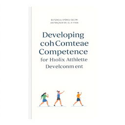 A modern, minimalistic book cover for the project titled 'Developing Coach Competence for Holistic Athlete Development', with the Turkish title prominently displayed: 'BÜTÜNCÜL SPORCU GELİŞİMİ ANTRÖNÖR EL KİTABI'
