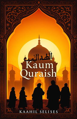 A captivating book cover for a novel titled 'Kaum Quraish'