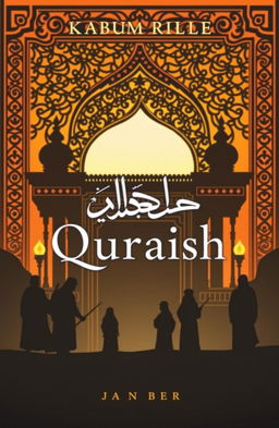 A captivating book cover for a novel titled 'Kaum Quraish'