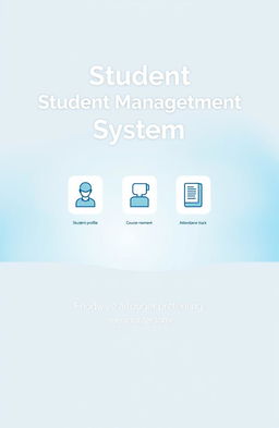 A visually appealing and modern front page design for a "Student Management System"