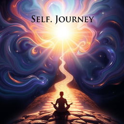 A visually striking book cover design showcasing an inner journey toward self-liberation and spiritual discovery
