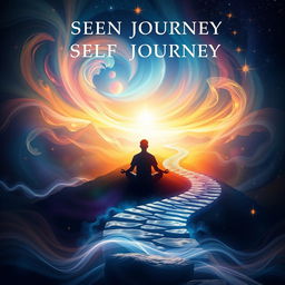 A visually striking book cover design showcasing an inner journey toward self-liberation and spiritual discovery