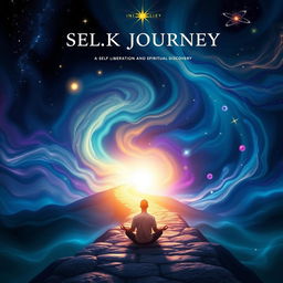 A visually striking book cover design showcasing an inner journey toward self-liberation and spiritual discovery