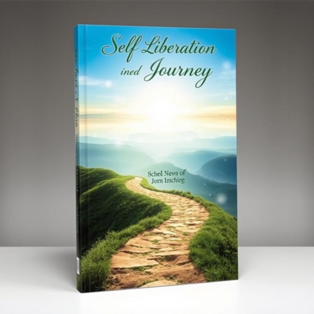 A captivating book cover design depicting a journey of self-liberation and spiritual discovery