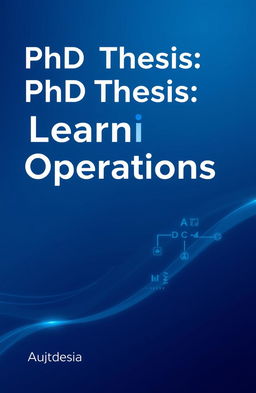 A modern and sleek book cover design for a PhD thesis in Machine Learning Operations