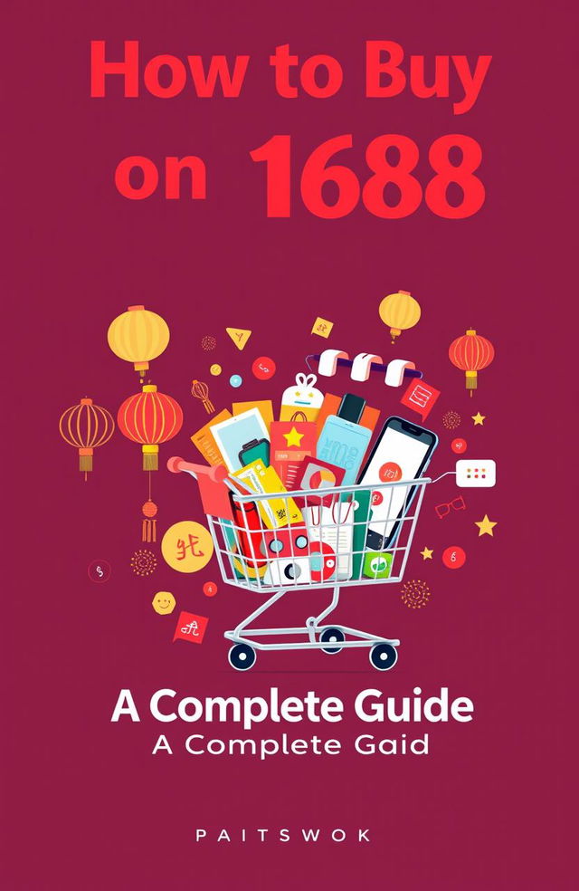 A visually appealing ebook cover that illustrates the theme of buying on the Chinese platform 1688