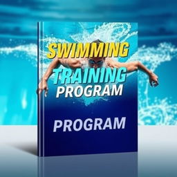 A dynamic and engaging cover design for a swimming training program