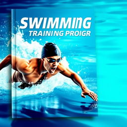 A dynamic and engaging cover design for a swimming training program