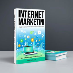 A captivating book cover design for an internet marketing guide