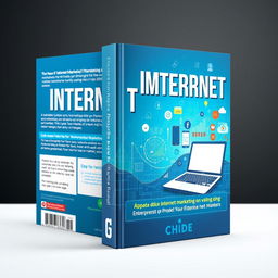 A captivating book cover design for an internet marketing guide