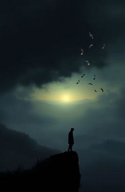 A hauntingly beautiful scene depicting a melancholic atmosphere inspired by the song 'Tum Ho Toh'