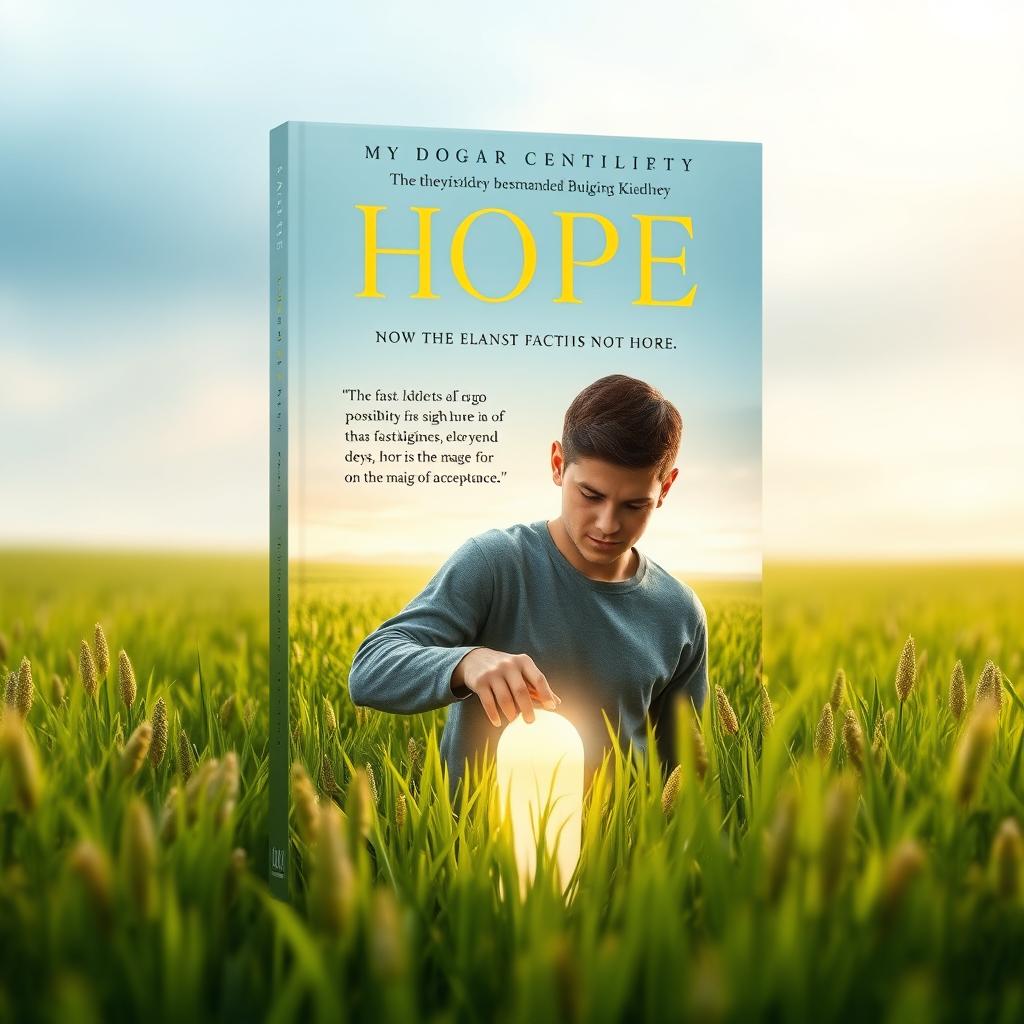 A modern and inspiring book cover design that tells a story of personal transformation and hope