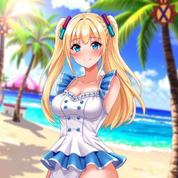 A stunning depiction of Marie Rose from the Dead or Alive (DOA) video game series