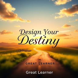 A visually inspiring book cover for 'Design Your Destiny' by Great Learner