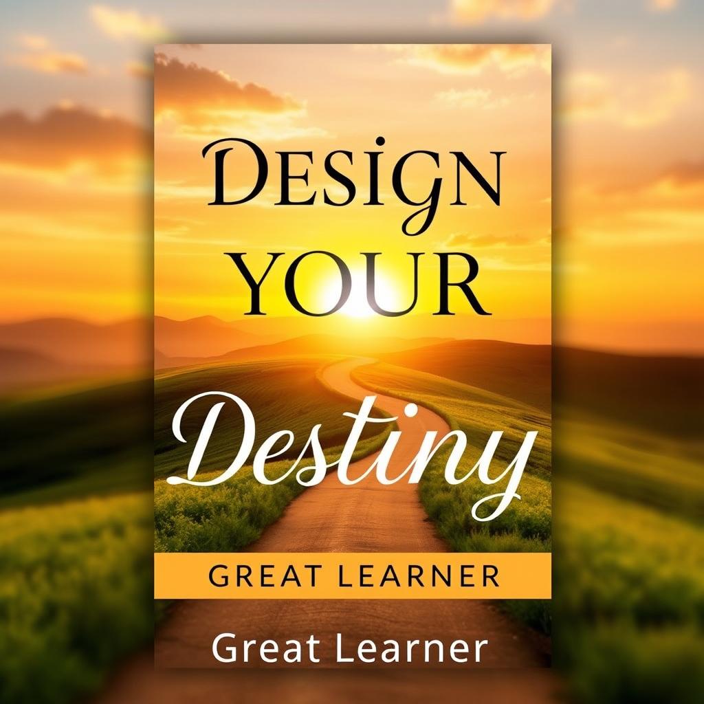 A visually inspiring book cover for 'Design Your Destiny' by Great Learner