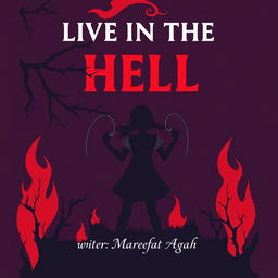 An intriguing cover design featuring a dark purple background accented with swirling red flames
