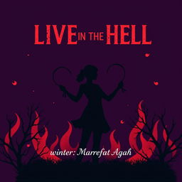 An intriguing cover design featuring a dark purple background accented with swirling red flames