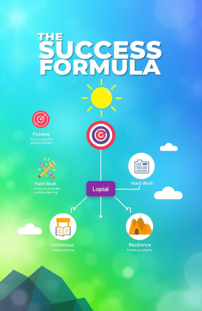 A visually engaging representation of 'The Success Formula', featuring a dynamic flowchart