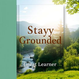 A serene and calming book cover for 'Stay Grounded' by Great Learner
