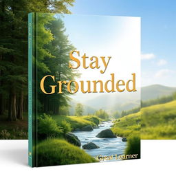 A serene and calming book cover for 'Stay Grounded' by Great Learner