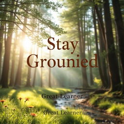 An inviting and harmonious book cover for 'Stay Grounded' by Great Learner