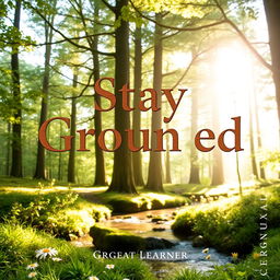 An inviting and harmonious book cover for 'Stay Grounded' by Great Learner