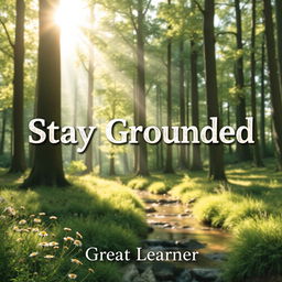 An inviting and harmonious book cover for 'Stay Grounded' by Great Learner