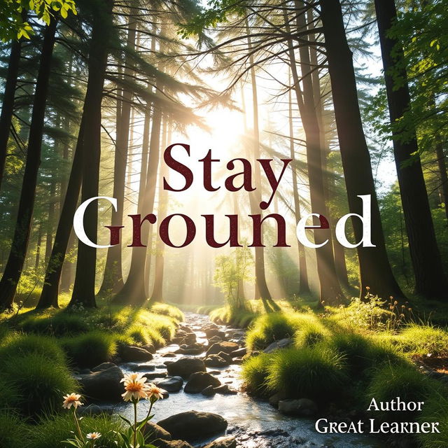 An inviting and harmonious book cover for 'Stay Grounded' by Great Learner