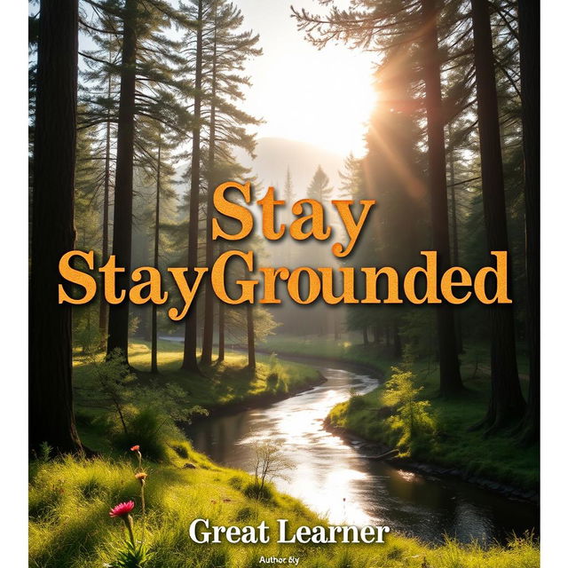 A peaceful and inviting book cover for 'Stay Grounded' by Great Learner