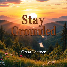 A captivating book cover for 'Stay Grounded' by Great Learner
