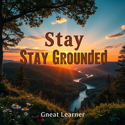 A captivating book cover for 'Stay Grounded' by Great Learner