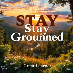 A captivating book cover for 'Stay Grounded' by Great Learner