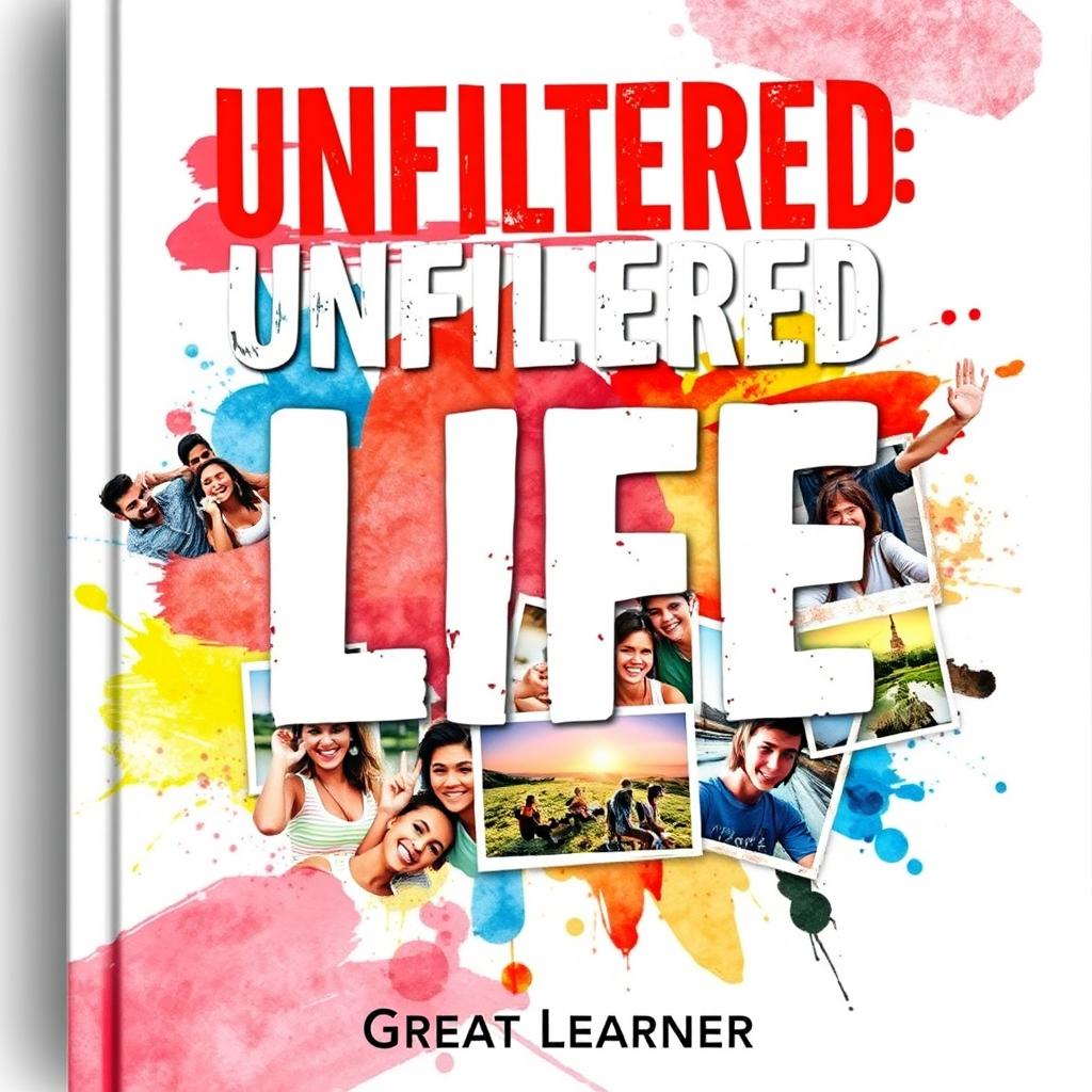 An eye-catching book cover for 'Unfiltered Life' by Great Learner