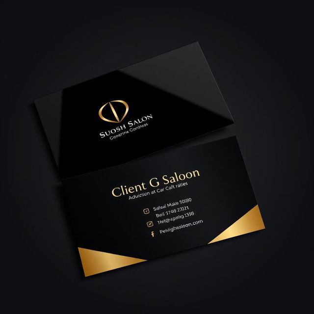 A sleek and elegant design for a car dealer's client saloon business card