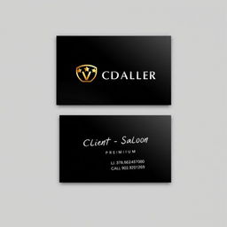 A sleek and elegant design for a car dealer's client saloon business card