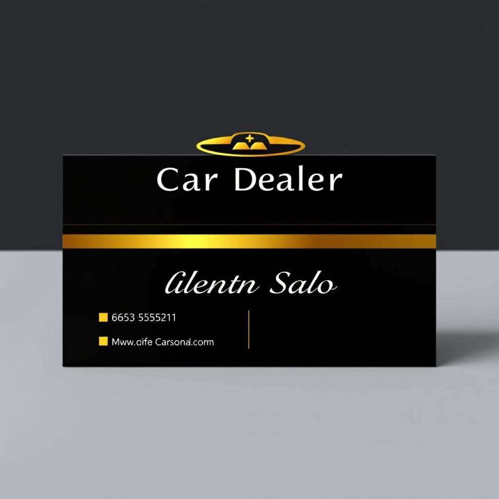 A sleek and elegant design for a car dealer's client saloon business card