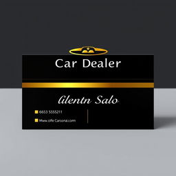 A sleek and elegant design for a car dealer's client saloon business card