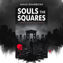 A book cover for 'Souls in the Squares' by Anas Kharboush