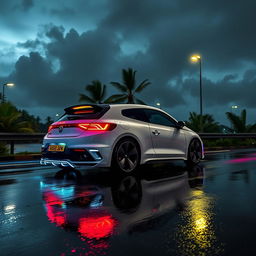 A 2009 white Scirocco 1
