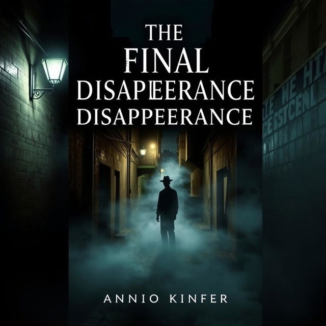 An intriguing book cover for "The Final Disappearance" featuring a haunting urban landscape at night