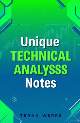 A visually striking ebook cover for a technical analysis notes PDF, featuring a modern and sleek design