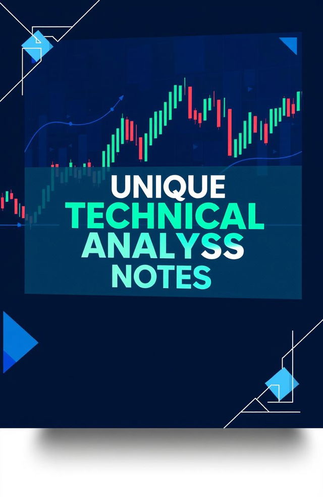 A visually striking ebook cover for a technical analysis notes PDF, featuring a modern and sleek design