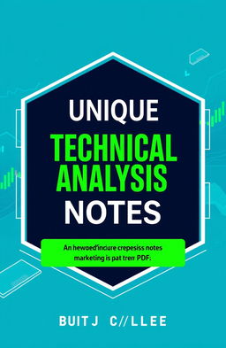 A visually striking ebook cover for a technical analysis notes PDF, featuring a modern and sleek design