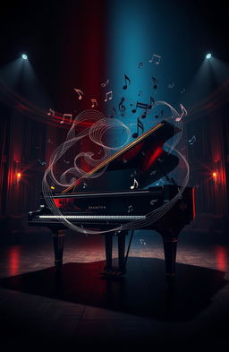 A visually striking representation of the concept 'Diabolus in Musica', illustrating the tension between harmony and dissonance in music