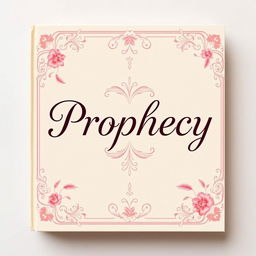 A stylish book cover for the title "Prophecy" featuring a coquette design