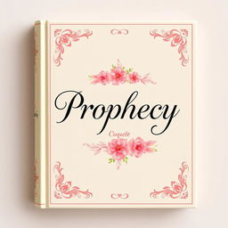 A stylish book cover for the title "Prophecy" featuring a coquette design