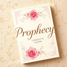 A stylish book cover for the title "Prophecy" featuring a coquette design