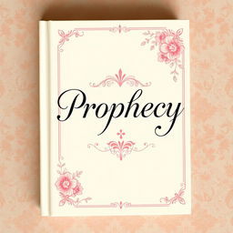 A stylish book cover for the title "Prophecy" featuring a coquette design